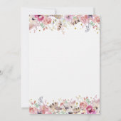 Cartes d'invitation de Fiançailles Fleurs & Bois d (Dos)