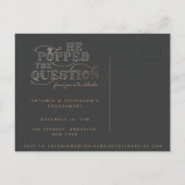 Cartes d'invitation de fiançailles pop clink fizz (Dos)