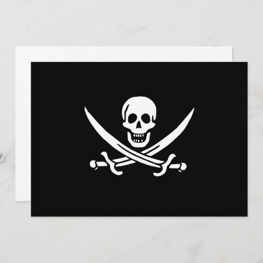 Cartes d'invitation de Jack Rackham (Devant / Derrière)