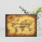 Cartes d'invitation de la carte de l'ancien monde (Debout devant)