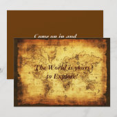 Cartes d'invitation de la carte de l'ancien monde (Devant / Derrière)