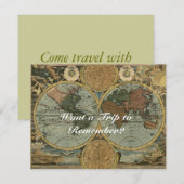 Cartes d'invitation de la carte de l'ancien monde (Devant / Derrière)