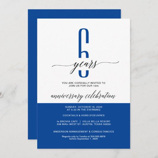 Cartes d'invitation de la Fête des Anniversaires d (Devant / Derrière)