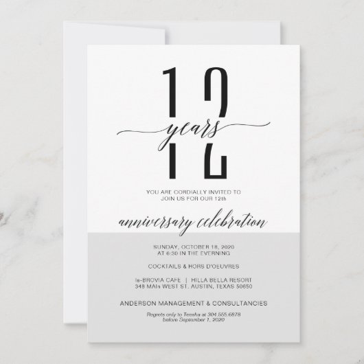 Cartes d'invitation de la Fête des Anniversaires d (Devant)