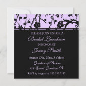 Cartes d'invitation de la nuptiale florale (Dos)