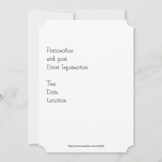 Cartes d'invitation de la plage de sable blanc (Dos)