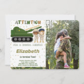 Cartes d'invitation de l'armée modifiables avec ph (Devant)