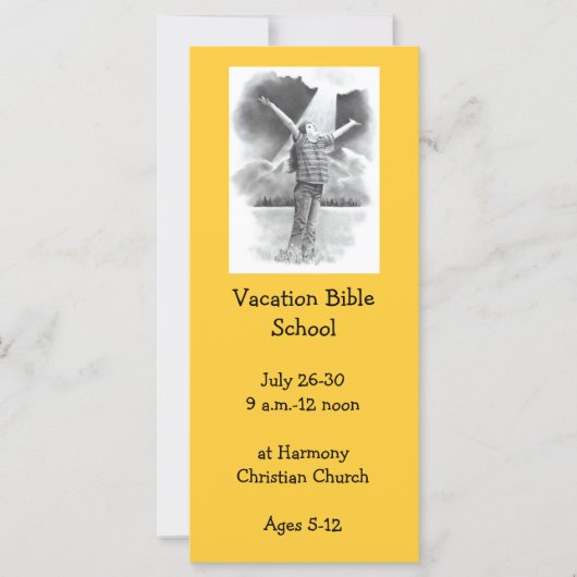 CARTES D'INVITATION DE L'ÉCOLE BIBLE VACANCES (Devant)