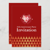 Cartes d'invitation de luxe pour la fête d'anniver (Devant / Derrière)