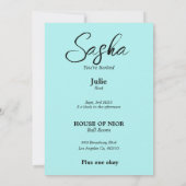 Cartes d'invitation de magazine de mode pour enter (Dos)