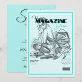 Cartes d'invitation de magazine de mode pour enter (Devant / Derrière)