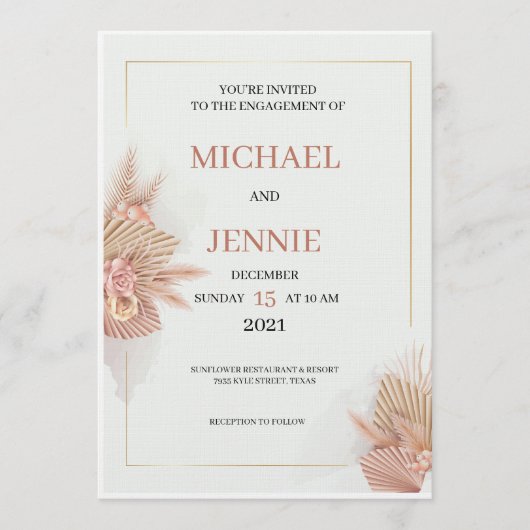 Cartes d'invitation de mariage (Devant)