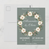 Cartes d'invitation de mariage (Devant / Derrière)