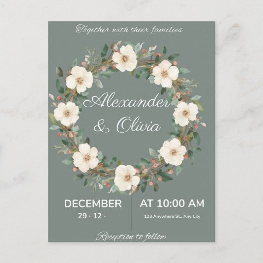 Cartes d'invitation de mariage (Devant)
