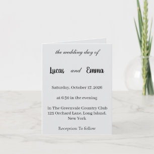 cartes d'invitation de mariage