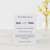 cartes d'invitation de mariage (Fleur jaune)