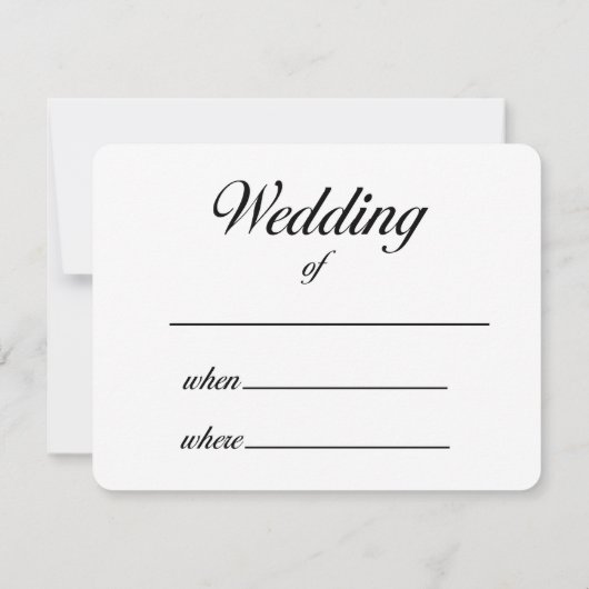 Cartes d'invitation de mariage (Dos)