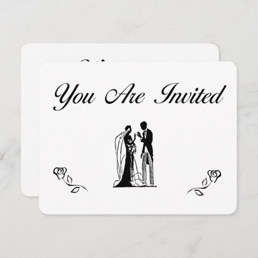 Cartes d'invitation de mariage (Devant / Derrière)