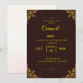 Cartes d'invitation de mariage (Devant / Derrière)