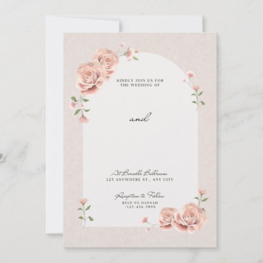 Cartes d'invitation de mariage (Devant)