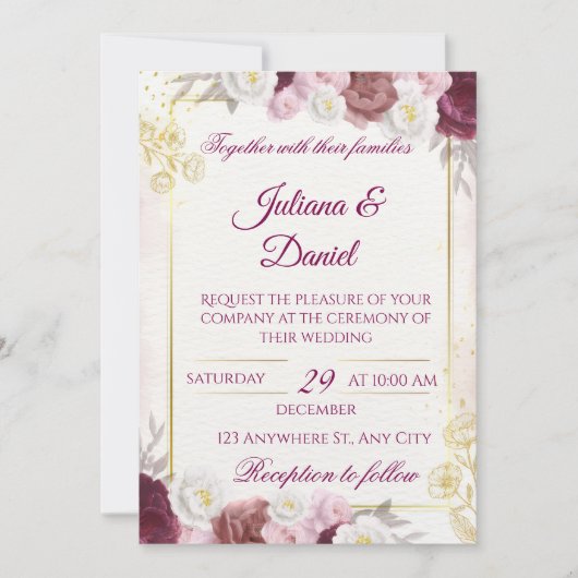 Cartes d'invitation de mariage (Devant)