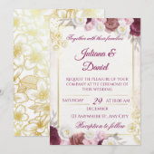 Cartes d'invitation de mariage (Devant / Derrière)