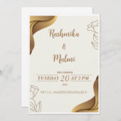 Cartes d'invitation de mariage (Devant / Derrière)