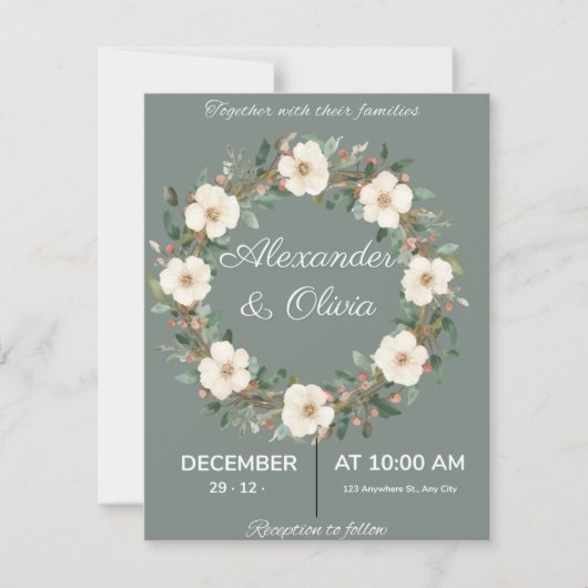 Cartes d'invitation de mariage (Devant)