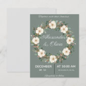 Cartes d'invitation de mariage (Devant / Derrière)