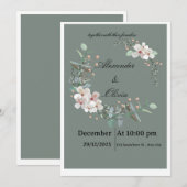 cartes d'invitation de mariage  (Devant / Derrière)
