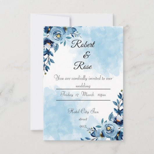 Cartes d'invitation de mariage (Devant)