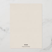Cartes d'invitation de mariage à arche en feuille (Verso)