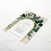 Cartes d'invitation de mariage à arche en feuille (Rotation)