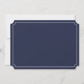Cartes d'invitation de mariage à bordure simple (b (Dos)