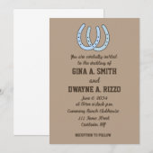 Cartes d'invitation de mariage à chevalon occident (Devant / Derrière)