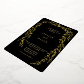 Cartes d'invitation de mariage à feuille d'or Glam (Rotation)