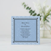 Cartes d'invitation de mariage à fleurs bleues par (Debout devant)