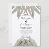 Cartes d'invitation de mariage à la feuille d'euca (Devant)
