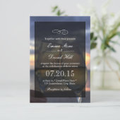 Cartes d'invitation de mariage à la plage avec Cha (Debout devant)