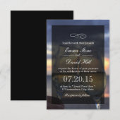 Cartes d'invitation de mariage à la plage avec Cha (Devant / Derrière)
