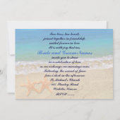 Cartes d'invitation de mariage à la plage océaniqu (Dos)