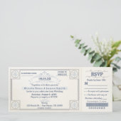 Cartes d'invitation de mariage à la plage style an (Debout devant)