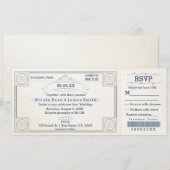 Cartes d'invitation de mariage à la plage style an (Devant / Derrière)