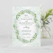 Cartes d'invitation de mariage à la végétation rom (Debout devant)