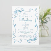Cartes d'invitation de mariage à l'aquarelle avec (Debout devant)