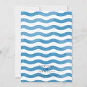 Cartes d'invitation de mariage à l'aquarelle Bleu (Dos)