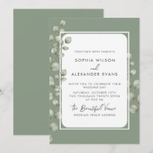 Cartes d'invitation de mariage à l'aquarelle moder