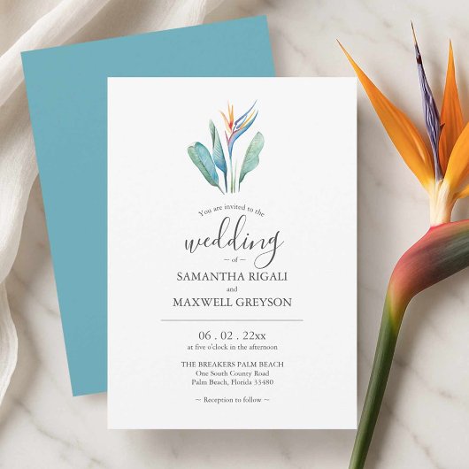 Cartes d'invitation de mariage à l'aquarelle Oisea
