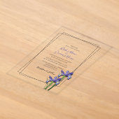 Cartes d'invitation de mariage à l'iris violet élé (Poser)