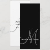 Cartes d'invitation de mariage à monogramme modern (Devant / Derrière)